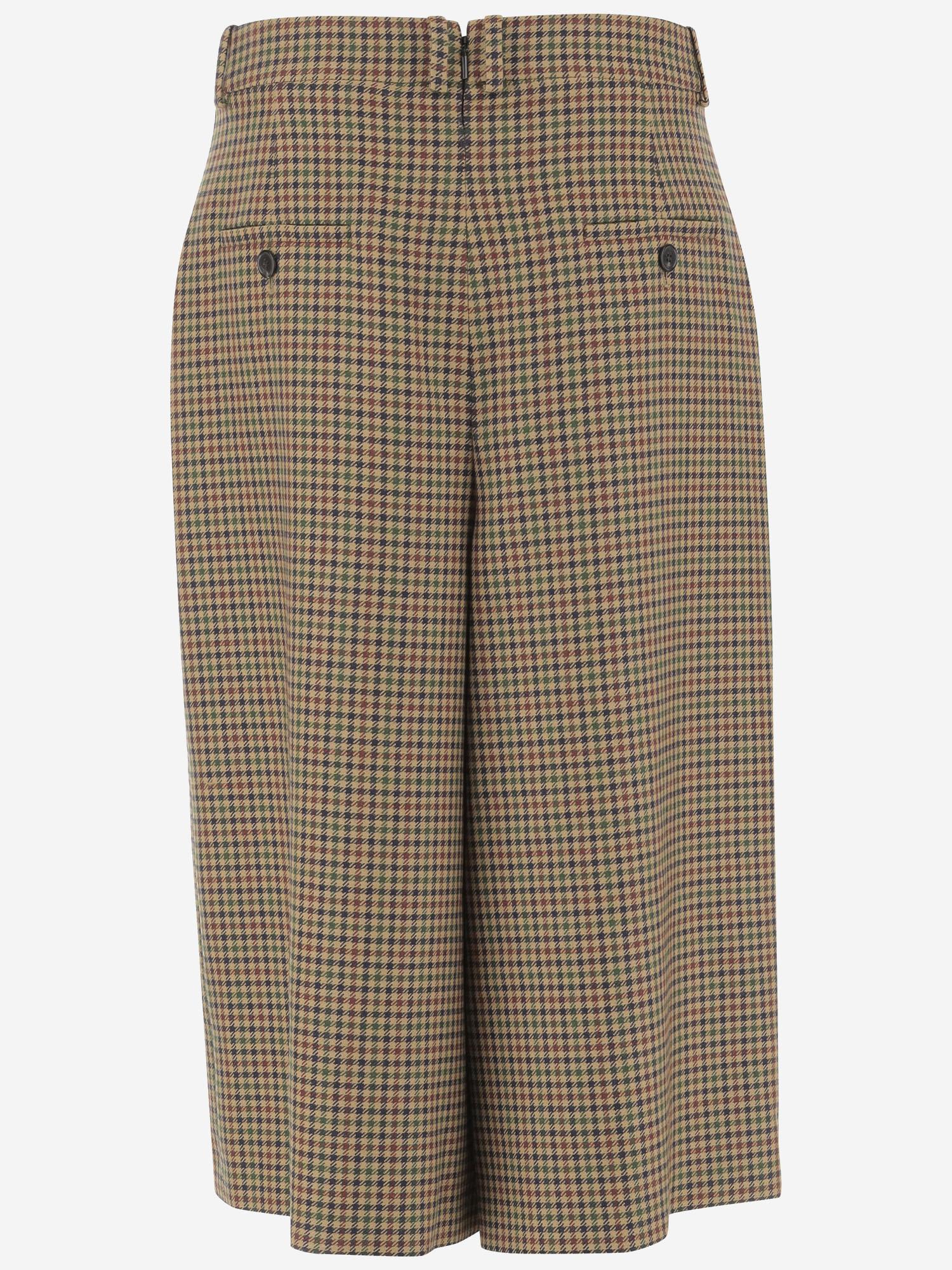 GONNA PANTALONE A QUADRI IN LANA 831073 Y1M752232 SAINT LAURENT 