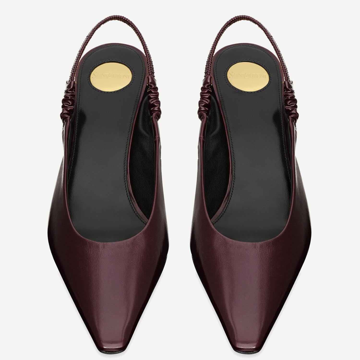 DÉCOLLETÉ ANNE-MARIE IN PELLE 841183 AAEHI6629 SAINT LAURENT 