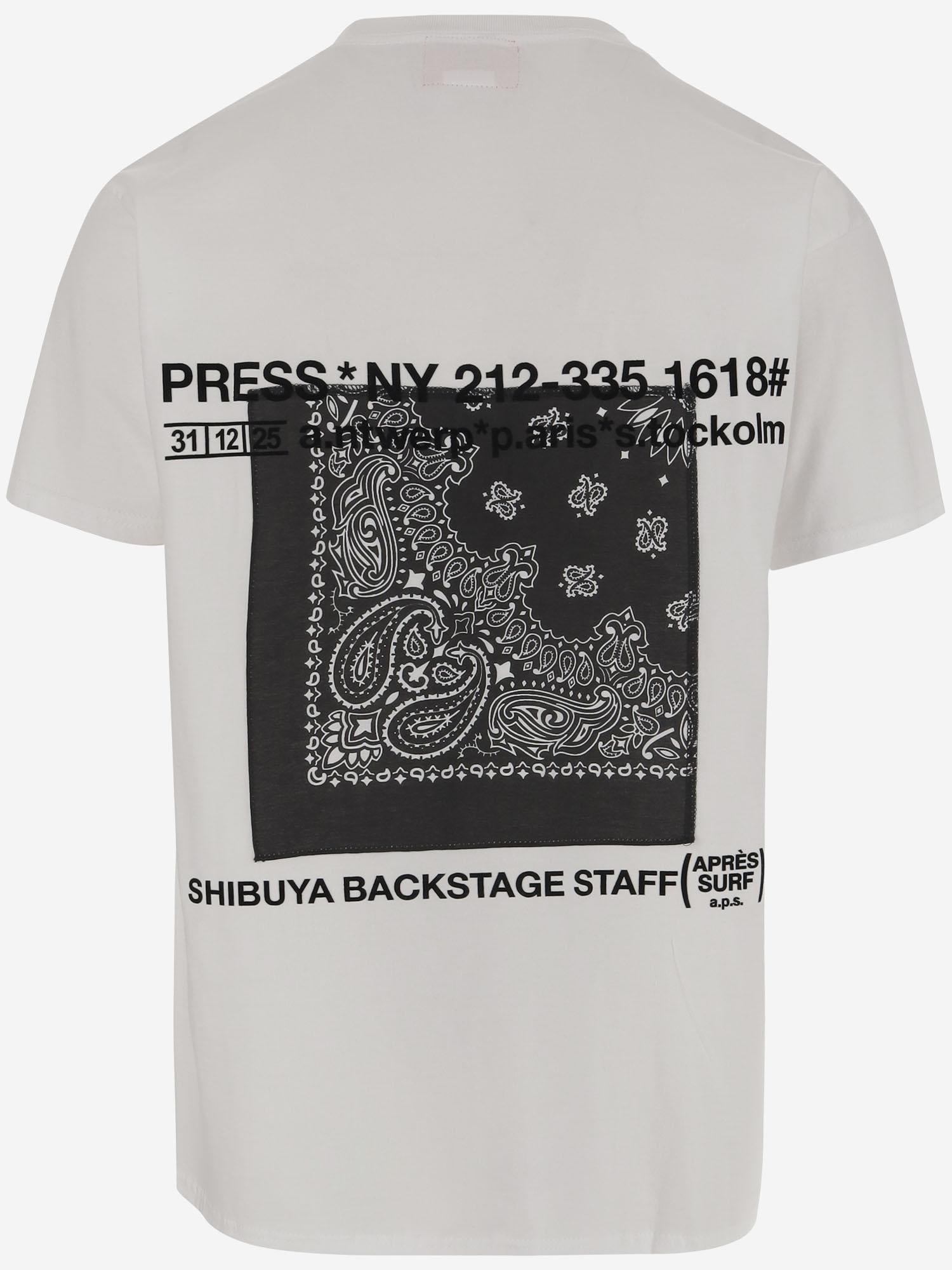 T-SHIRT IN COTONE CON LOGO TRAIN WHITE APRES SURF 