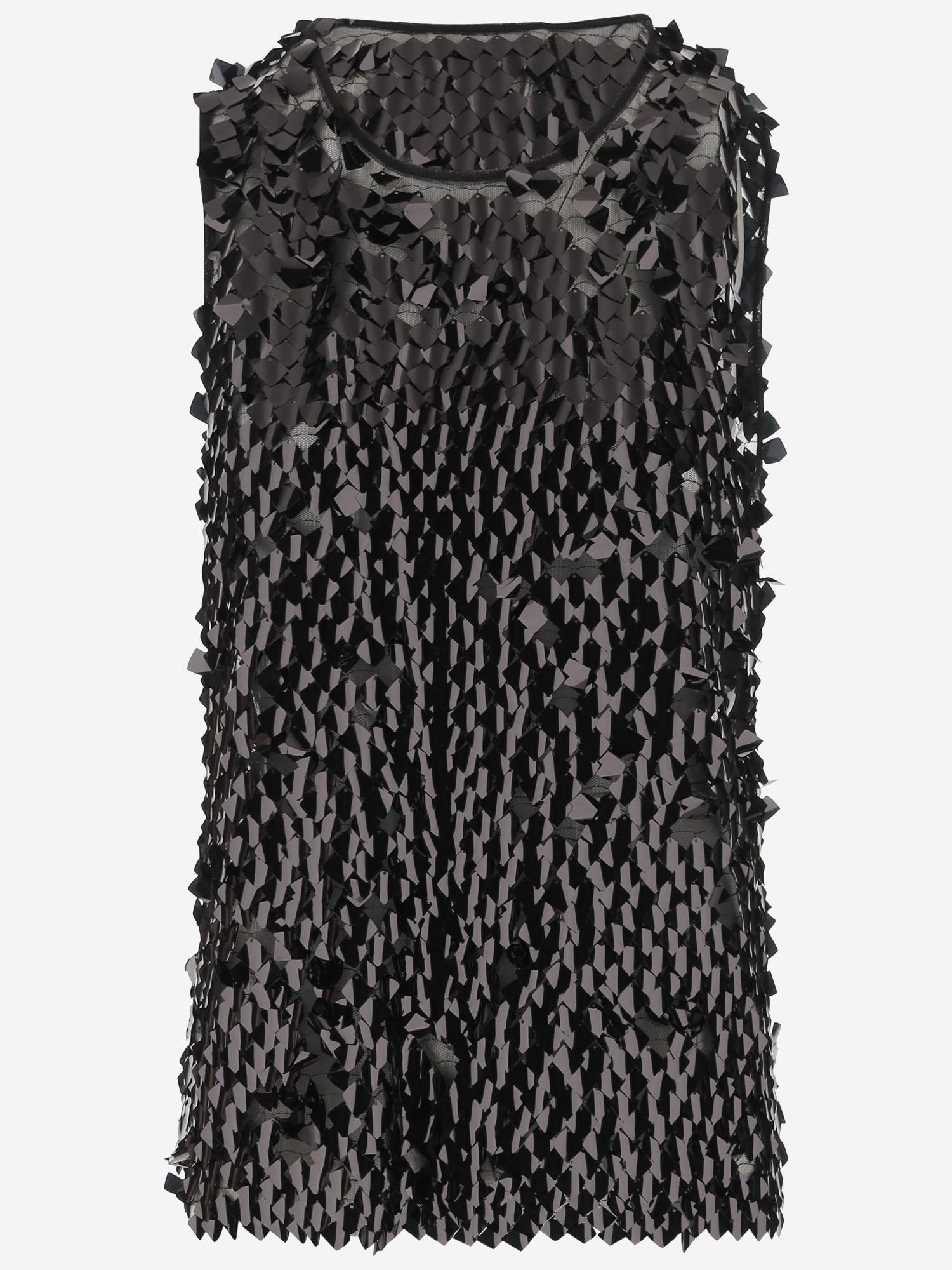 CANOTTA CON PAILLETTE T001 SDSTBLACK NICCOLO PASQUALETTI 