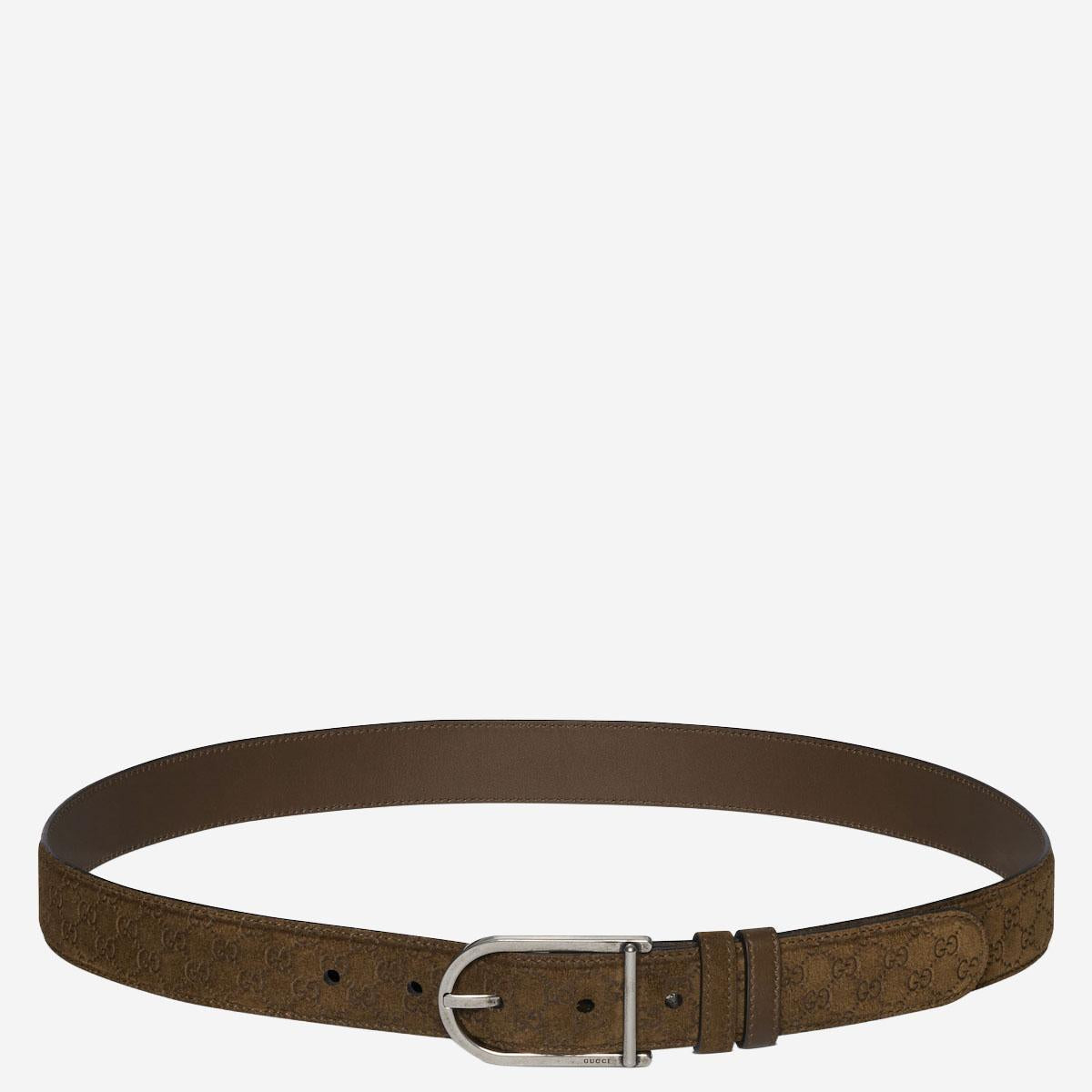 CINTURA REVERSIBILE CON FIBBIA ARROTONDATA 854734 AAFWJ2118 GUCCI 