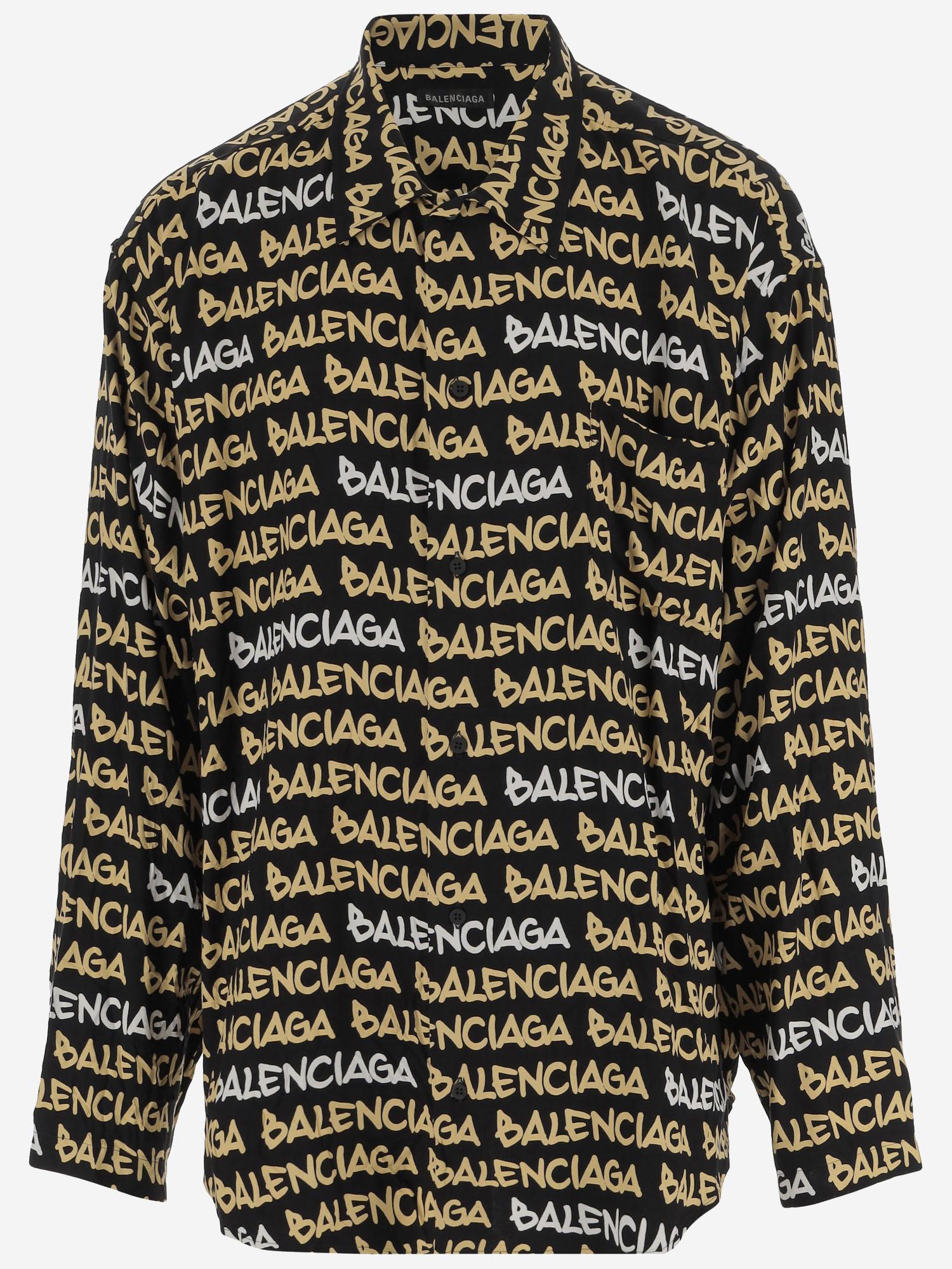 CAMICIA IN VISCOSA CON STAMPA 681812 TRLJ31094 BALENCIAGA 