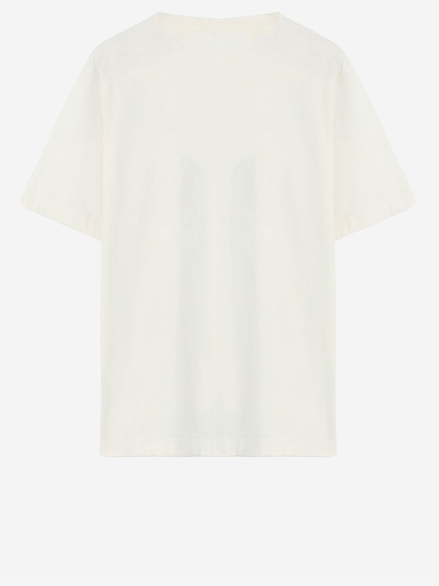 T-SHIRT IN COTONE CON EKD DISEGNATO 8121034 CHALK BURBERRY 