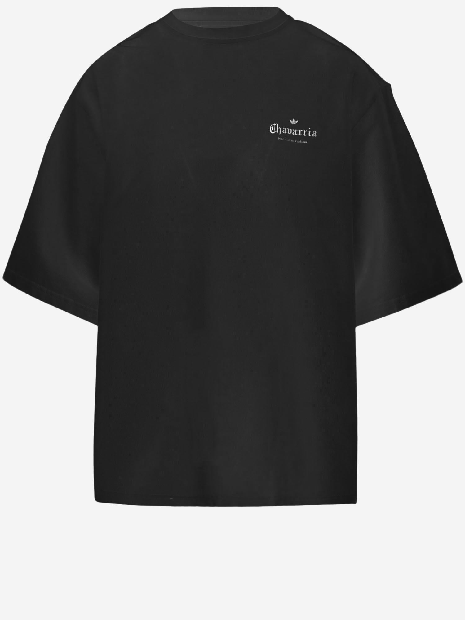 T-shirt Willy Chavarria X adidas in cotone con logo KS6445 BLACK ADIDAS X WILLY CHAVARRIA 