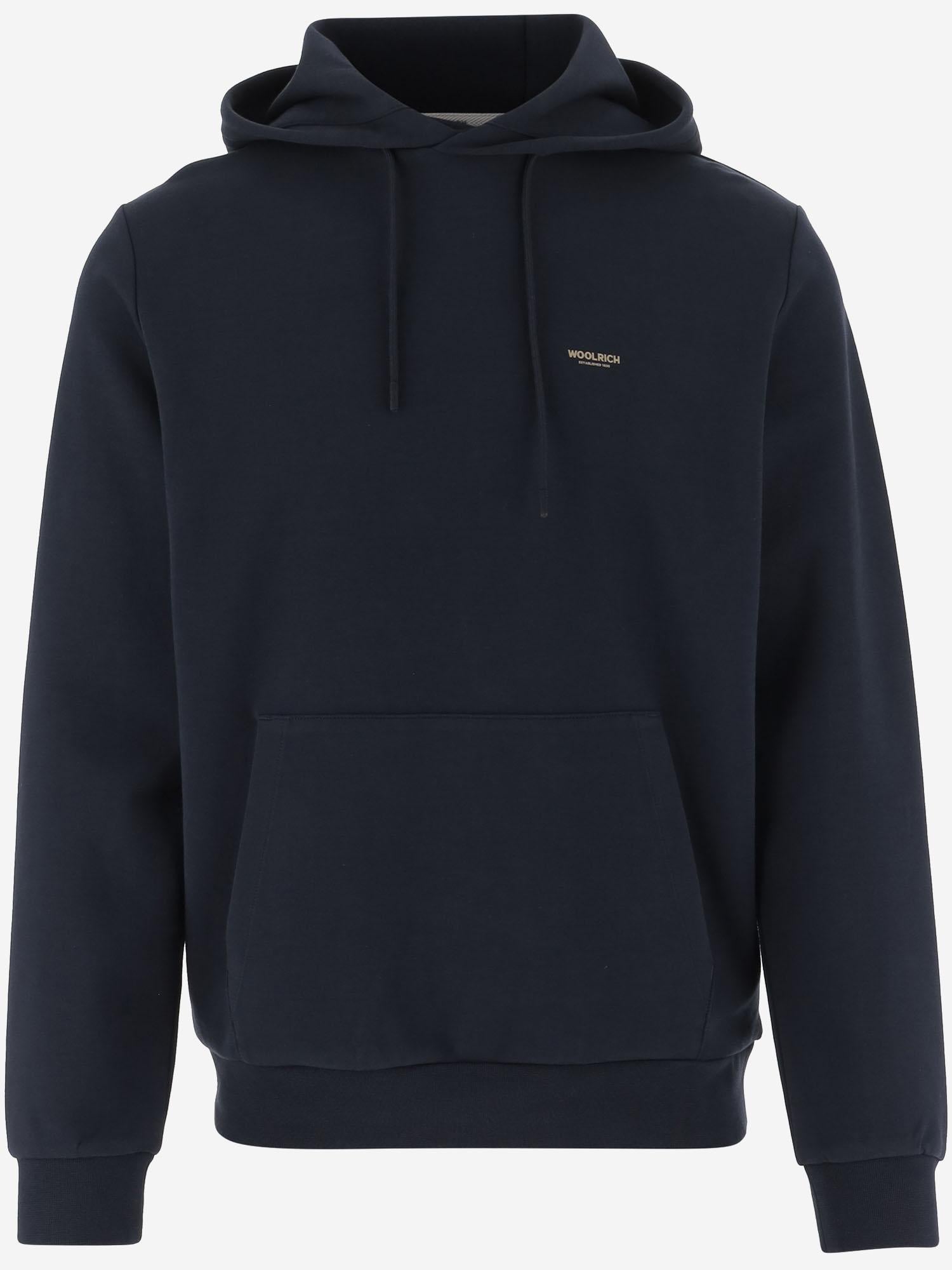 FELPA IN MISTO COTONE STRETCH CON LOGO CFWOSW2002MRUT5195 3989 WOOLRICH 