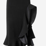 Abito in viscosa stretch con volant 105781 A2Q2Z99 PINKO 