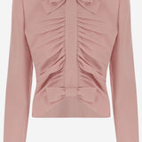 Giacca lana vergine con ruches 8B0CE5R7 A6FF8U VALENTINO 