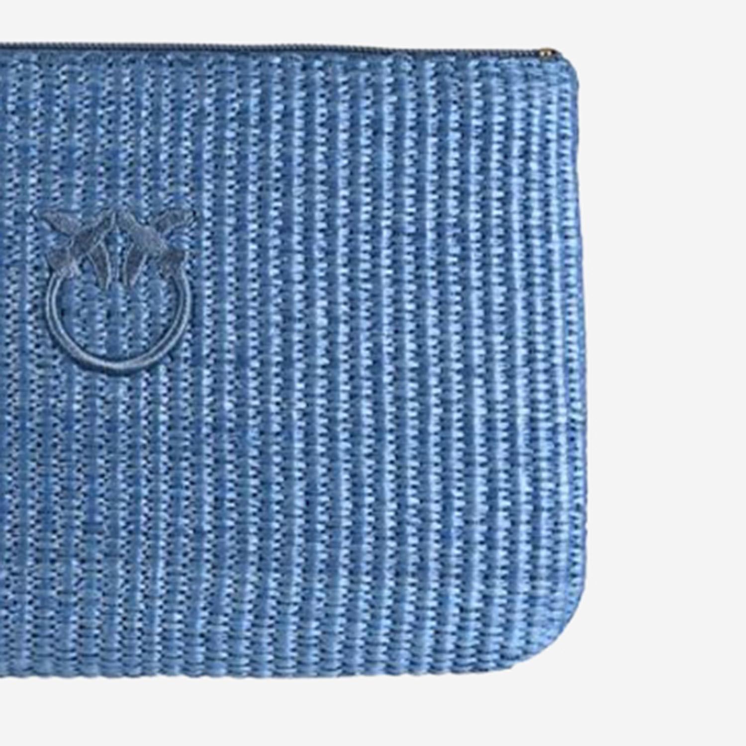 POCHETTE IN RAFIA CON LOGO 106763 A39YE5YQ PINKO 