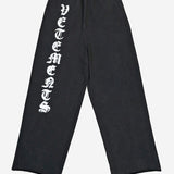 PANTALONI IN COTONE CON STAMPA UE54SP140X BLACKWHITE VETEMENTS 