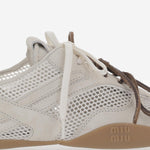 SNEAKERS IN RETE E CAMOSCIO 5E589E 3KU1F0009 MIU MIU 