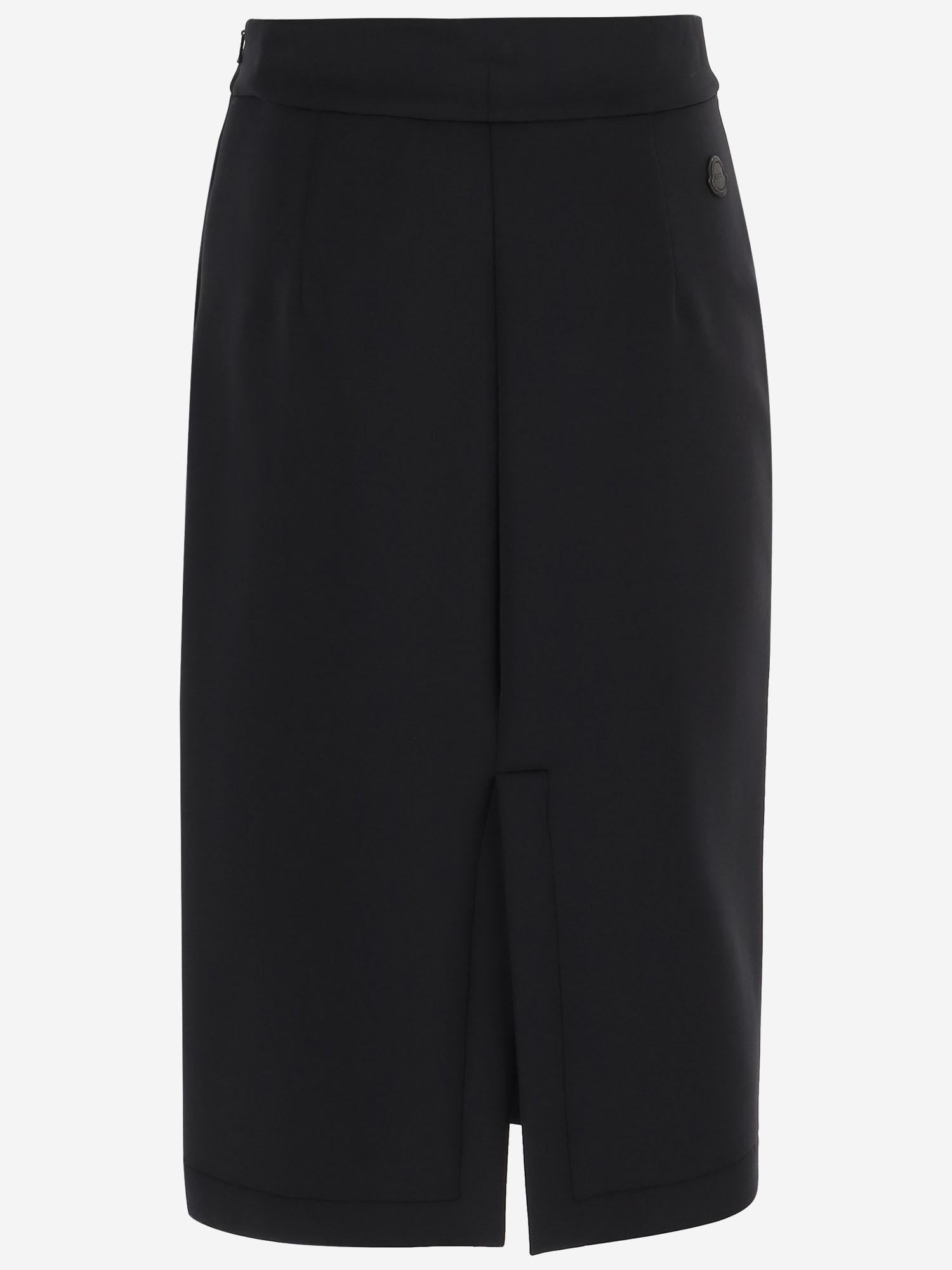 GONNA IN NYLON STRETCH CON LOGO 8H0000189A8K 999 MONCLER 