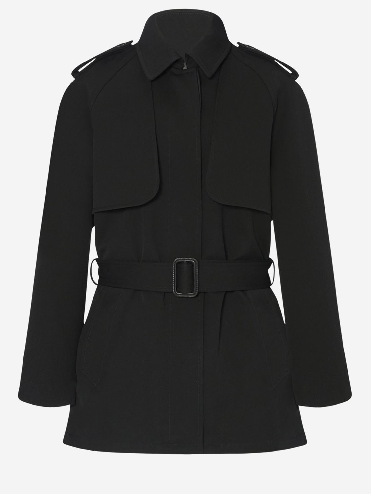 TRENCH USUAIA IN LANA VERGINE 10601W4255 BLK THE ROW 