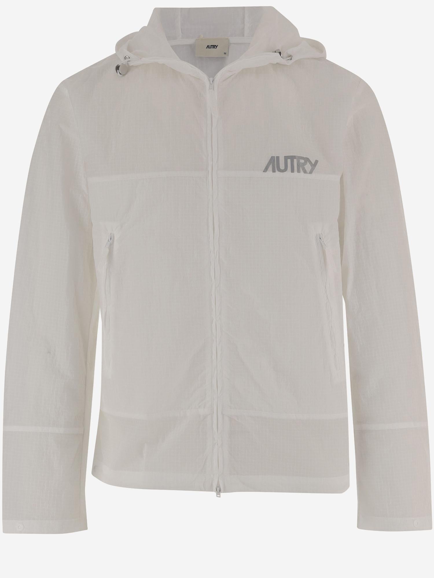 GIACCA IN NYLON CON LOGO WBPX012W NYLONWHITE AUTRY 