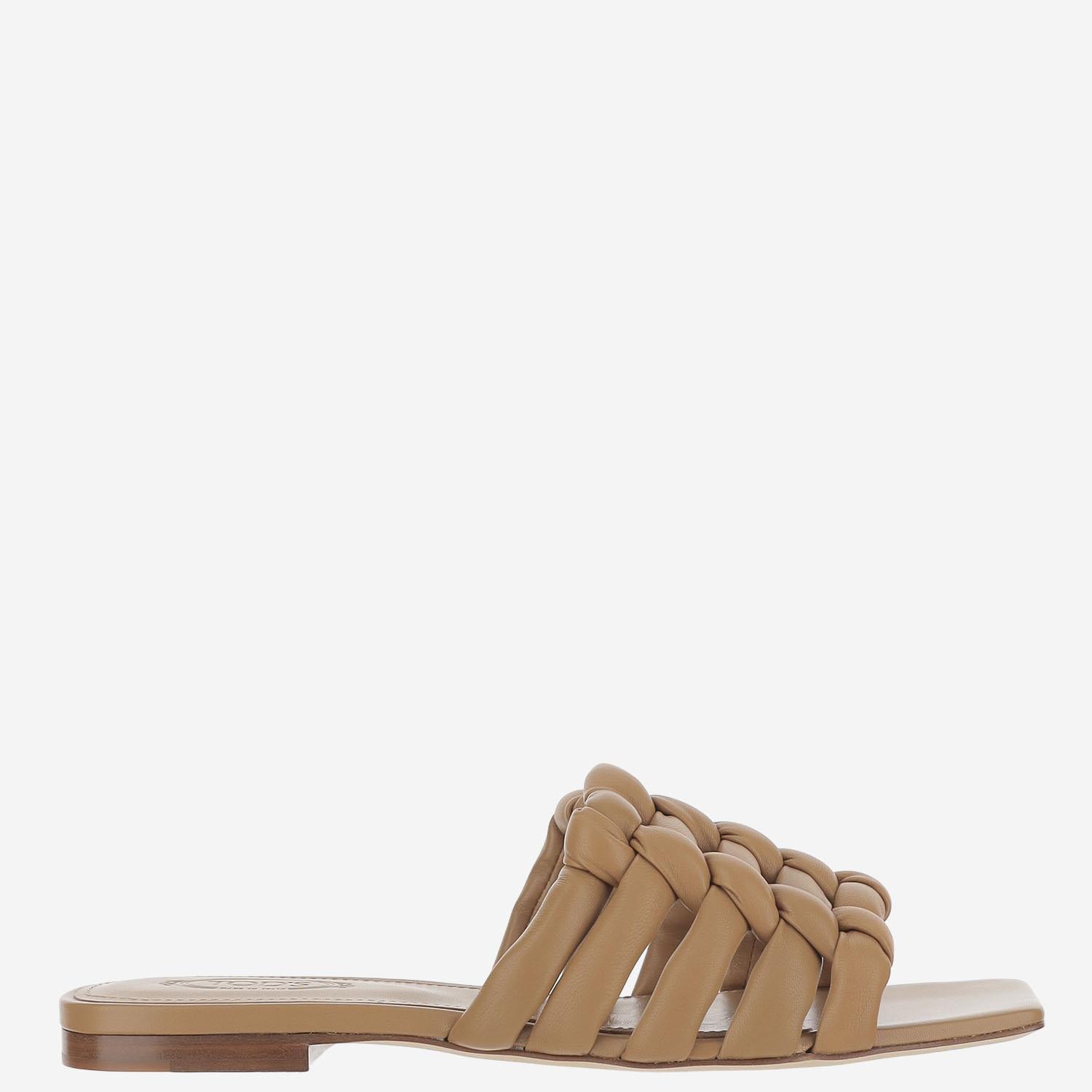 SANDALI IN PELLE INTRECCIATA XXW99L0KD20U1O C811 TODS 