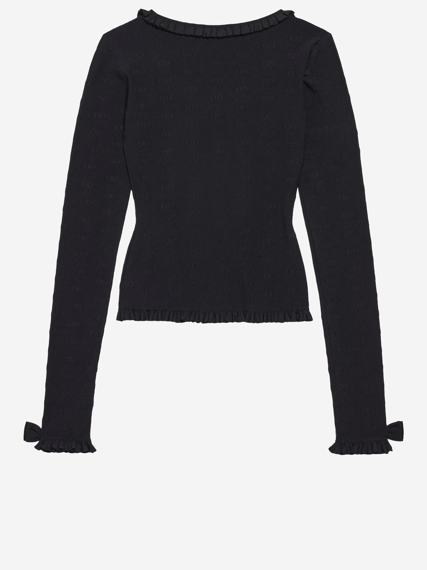 Top A Maniche Lunghe in misto viscosa 850041 T52341000 BALENCIAGA 