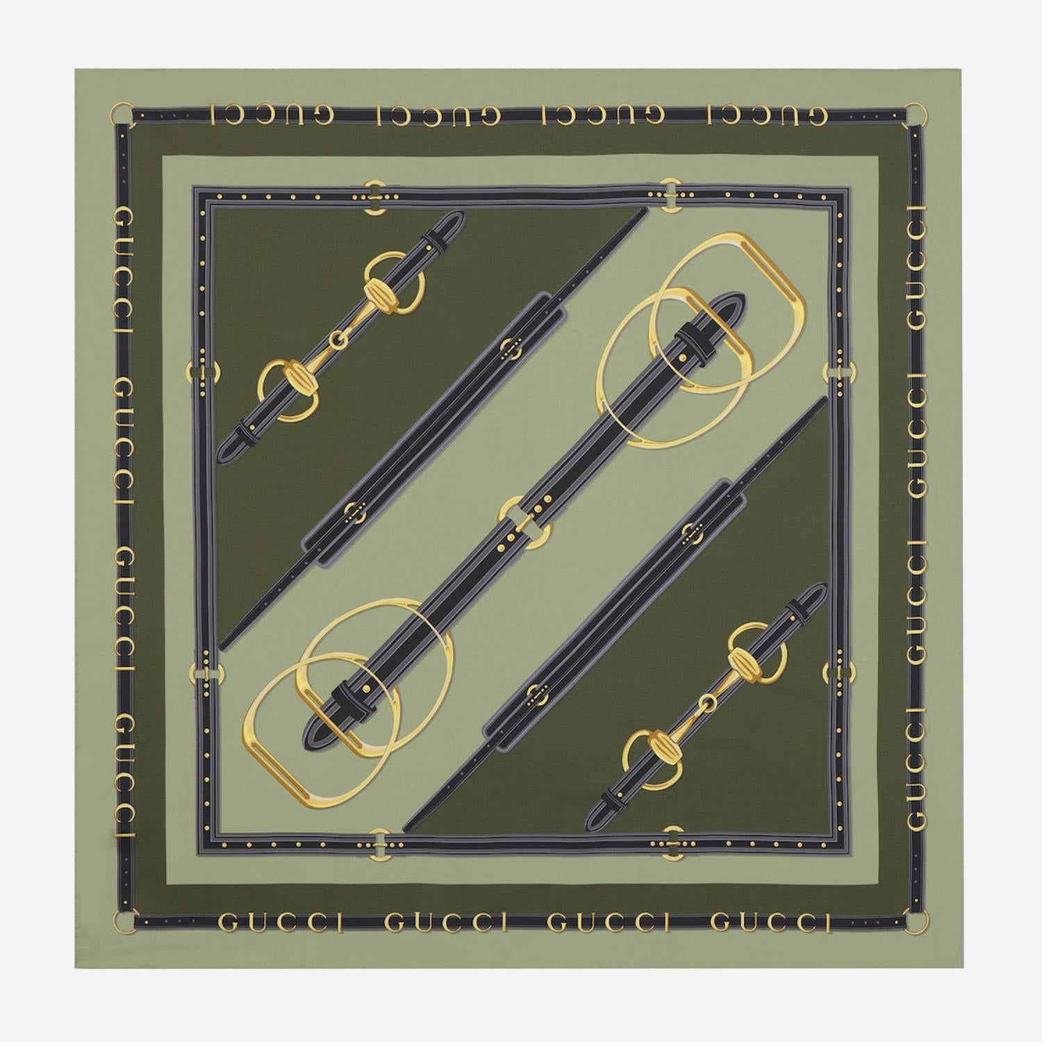 Foulard in twill di seta stampato 847892 3G0013467 GUCCI 