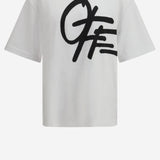 T-SHIRT IN COTONE CON LOGO 44MAA120S26J00L 100 OFF-WHITE 