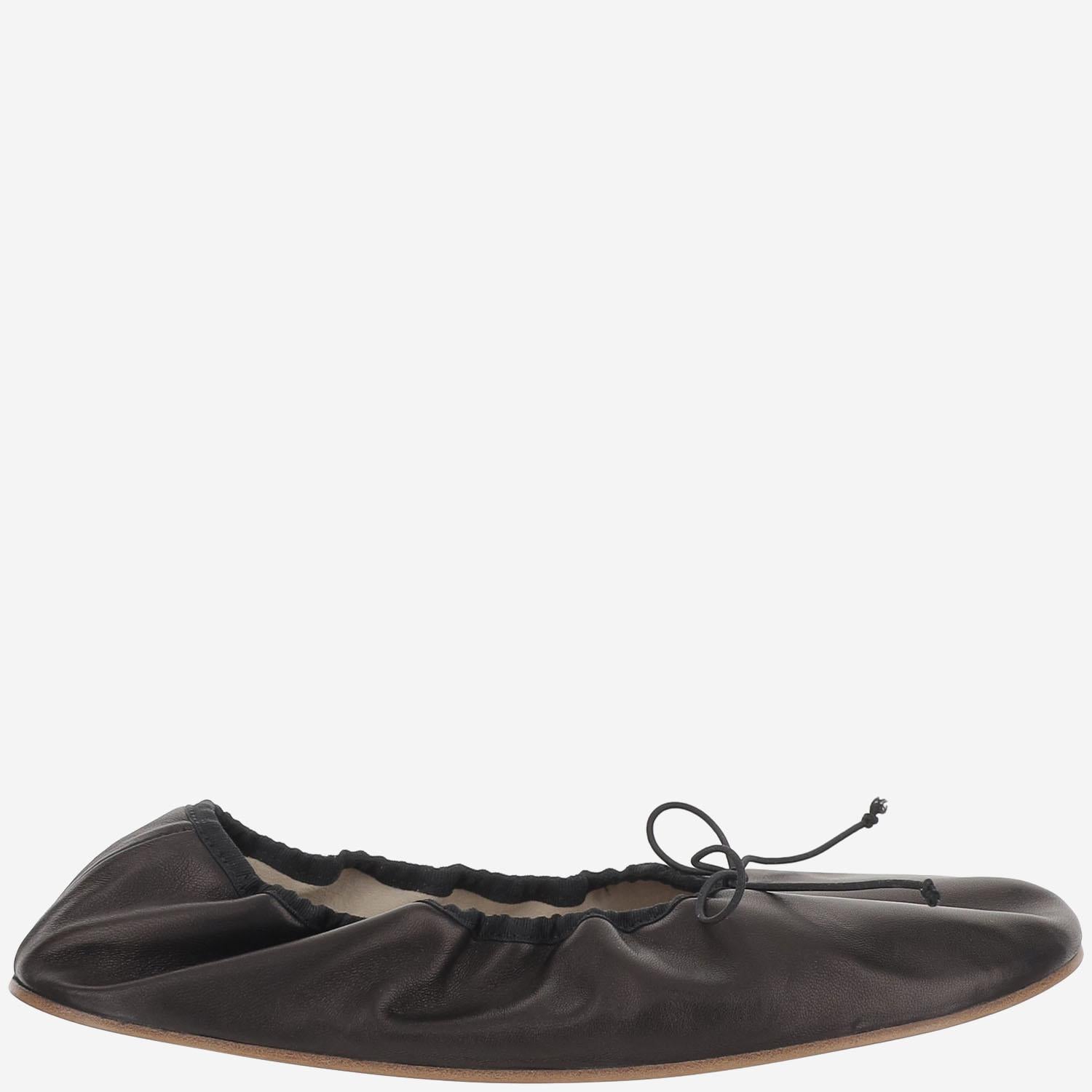 BALLERINE IN PELLE F1637N66 BLK THE ROW 