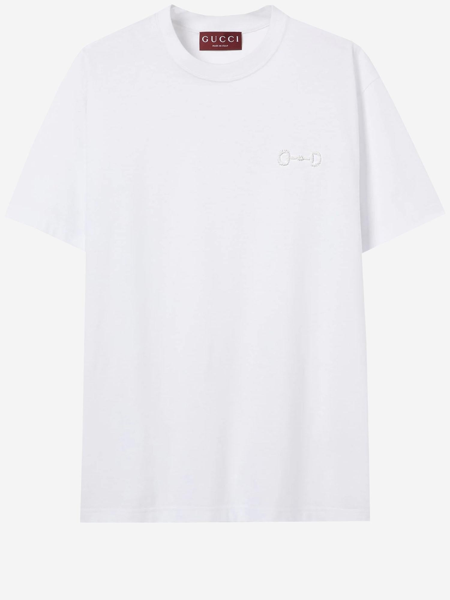 T-SHIRT IN JERSEY DI COTONE CON RICAMO 837959 XJHMR9051 GUCCI 