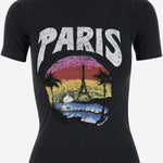 T-SHIRT IN COTONE STRETCH CON STAMPA GRAFICA 768075 TPVM21569 BALENCIAGA 