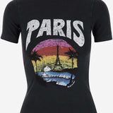 T-SHIRT IN COTONE STRETCH CON STAMPA GRAFICA 768075 TPVM21569 BALENCIAGA 