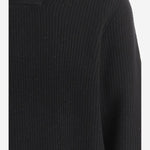 MAGLIONE IN LANA E CASHMERE CON COLLO SCIALLE M12156540A 001BLK VINCE 
