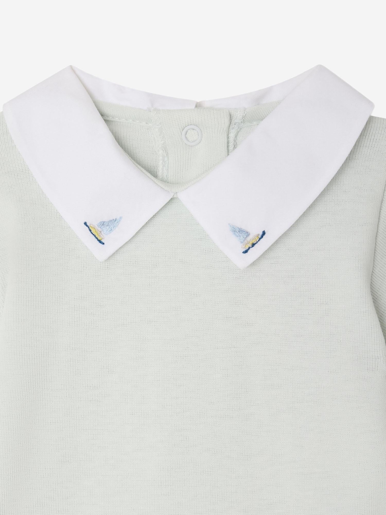 BODY IN COTONE CON COLLETTO RICAMATO S06OUNK00002 012 BONPOINT KIDS 