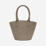 BORSA IN PELLE SCAMOSCIATA CON CIONDOLI PF25314BGR GREY SELF PORTRAIT 