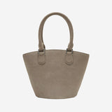 BORSA IN PELLE SCAMOSCIATA CON CIONDOLI PF25314BGR GREY SELF PORTRAIT 