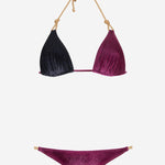 COSTUME DA BAGNO VENUS CON MOTIVO COLOR-BLOCK VENUSVELVET NEROBORDEAUX VVIDI 