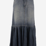GONNA IN LYOCELL E COTONE CON CINTURA 106595 A37KPJC PINKO 