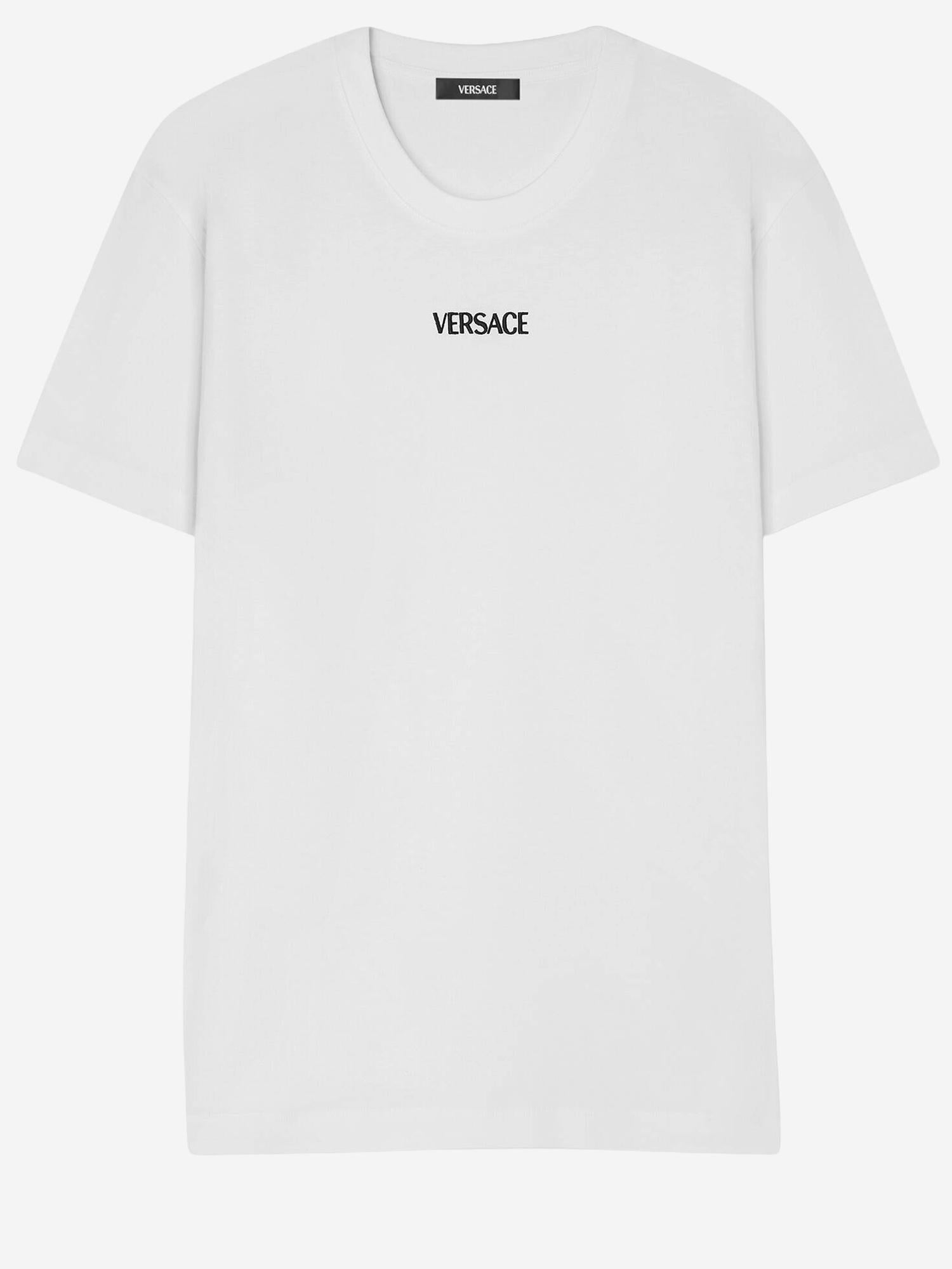T-SHIRT IN COTONE CON LOGO 1013944 1A164551W000 VERSACE 