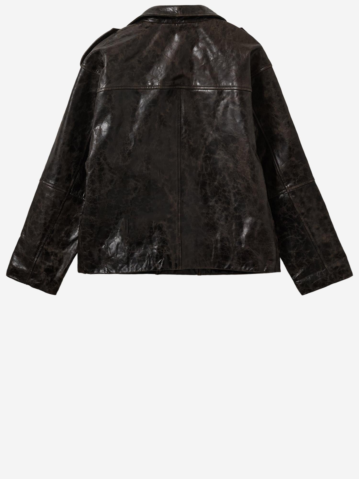 GIUBBOTTO BIKER IN PELLE DI AGNELLO 22178 961 THE.GARMENT 