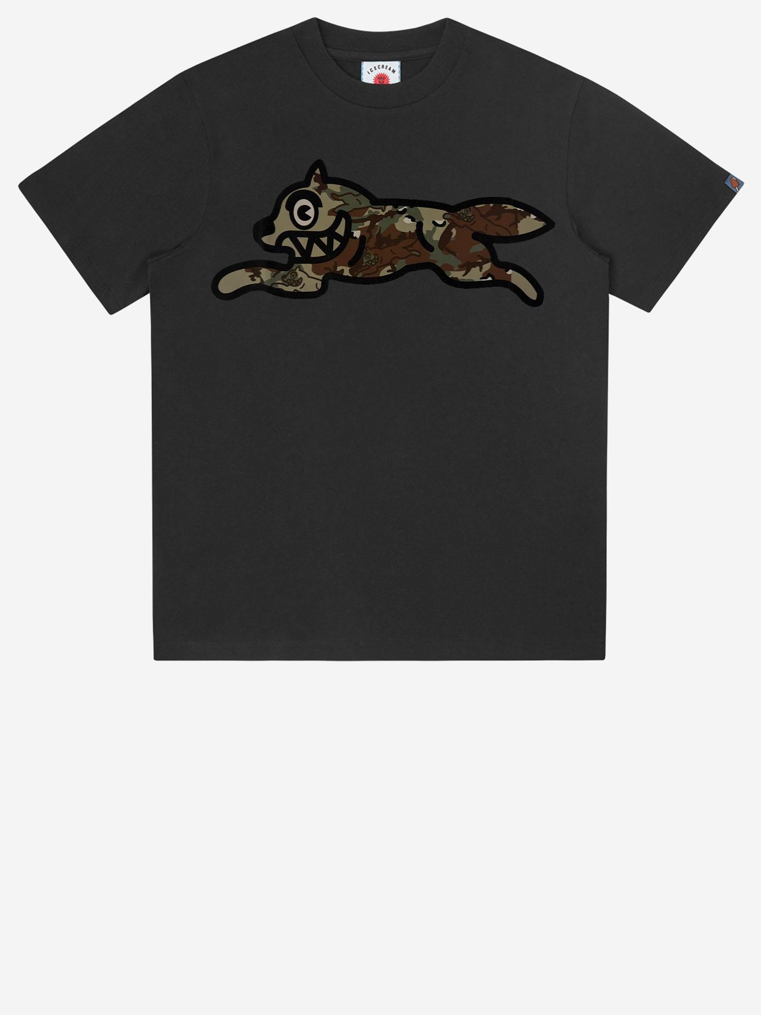 T-SHIRT IN COTONE CON LOGO IC26142 BLACK ICECREAM 