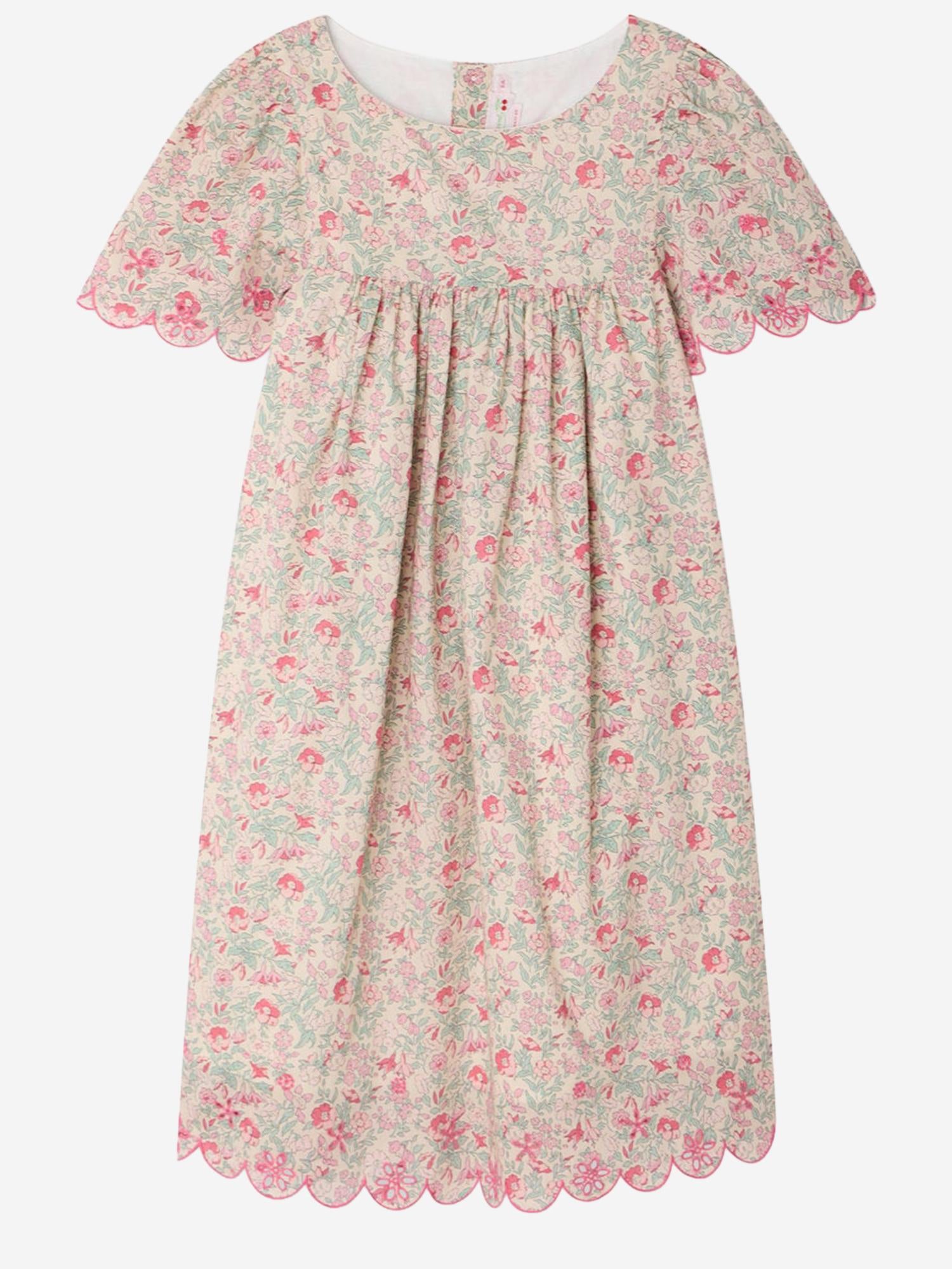 ABITO LYSIANE IN COTONE CON MOTIVO A FIORI S06GDRW00037 528 BONPOINT KIDS 