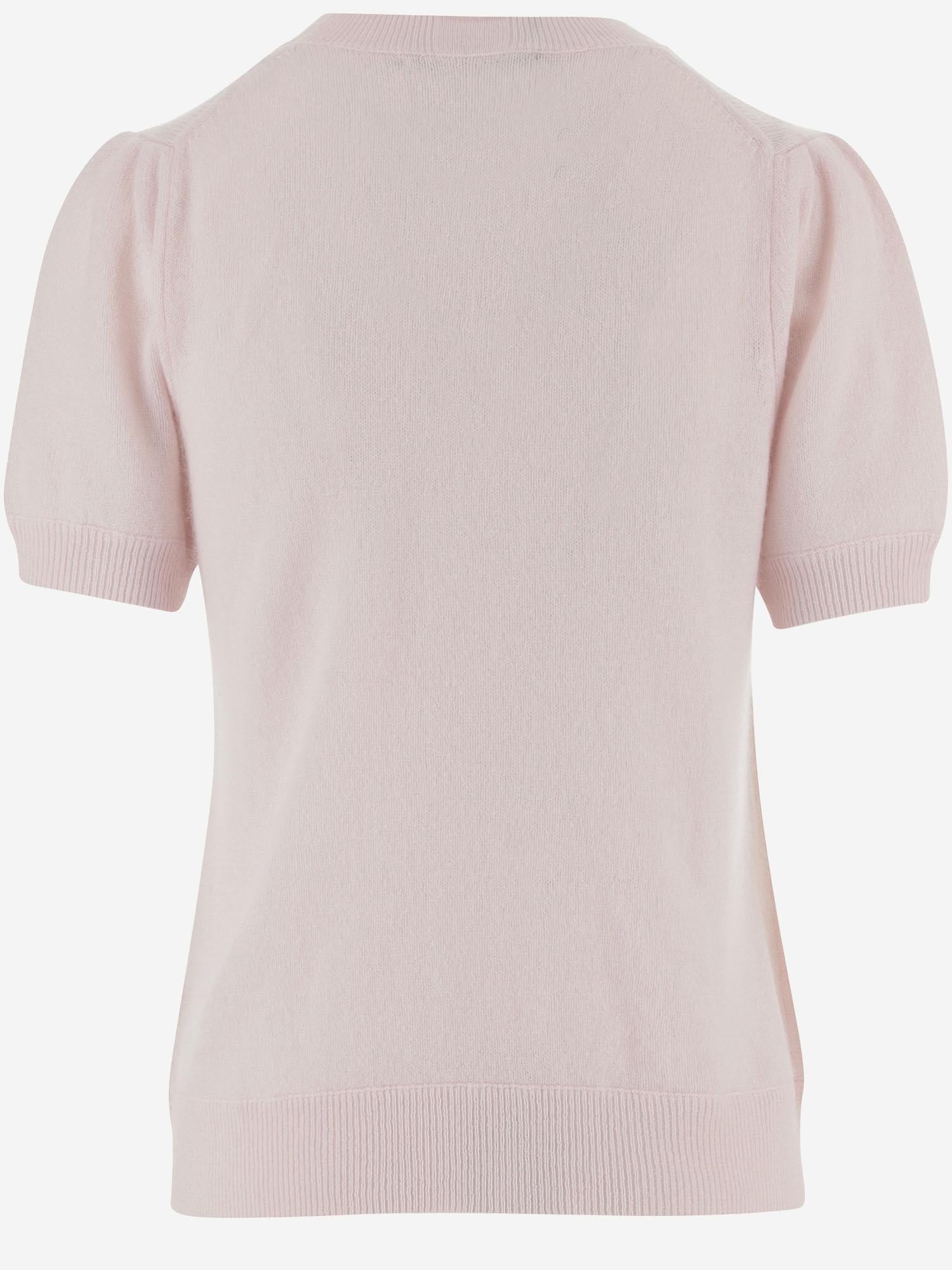 Maglia A MANICHE CORTE IN CASHMERE 26211132 60 ALLUDE 