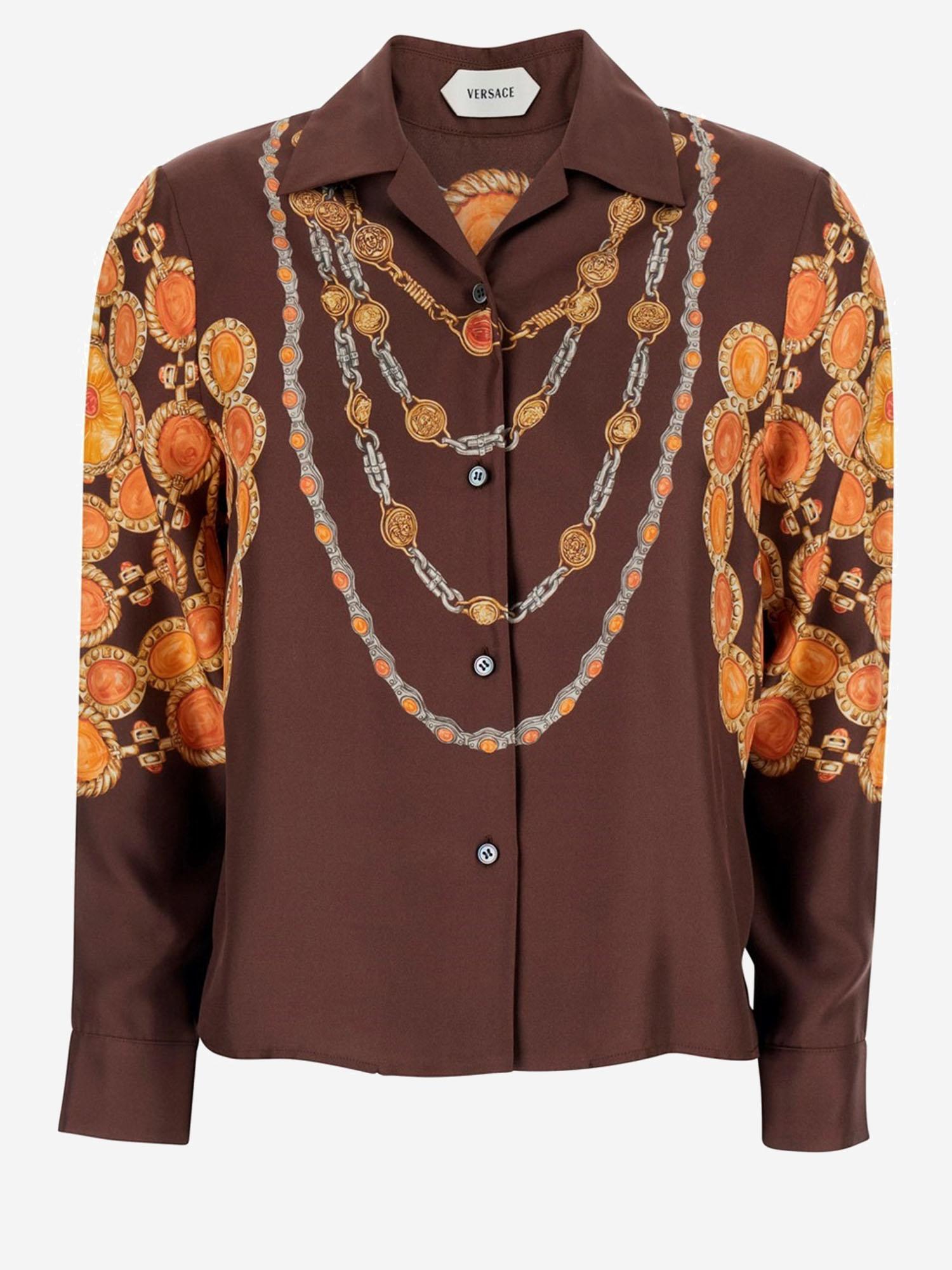 CAMICIA IN SETA CON STAMPA 1024231 1A179525N940 VERSACE 