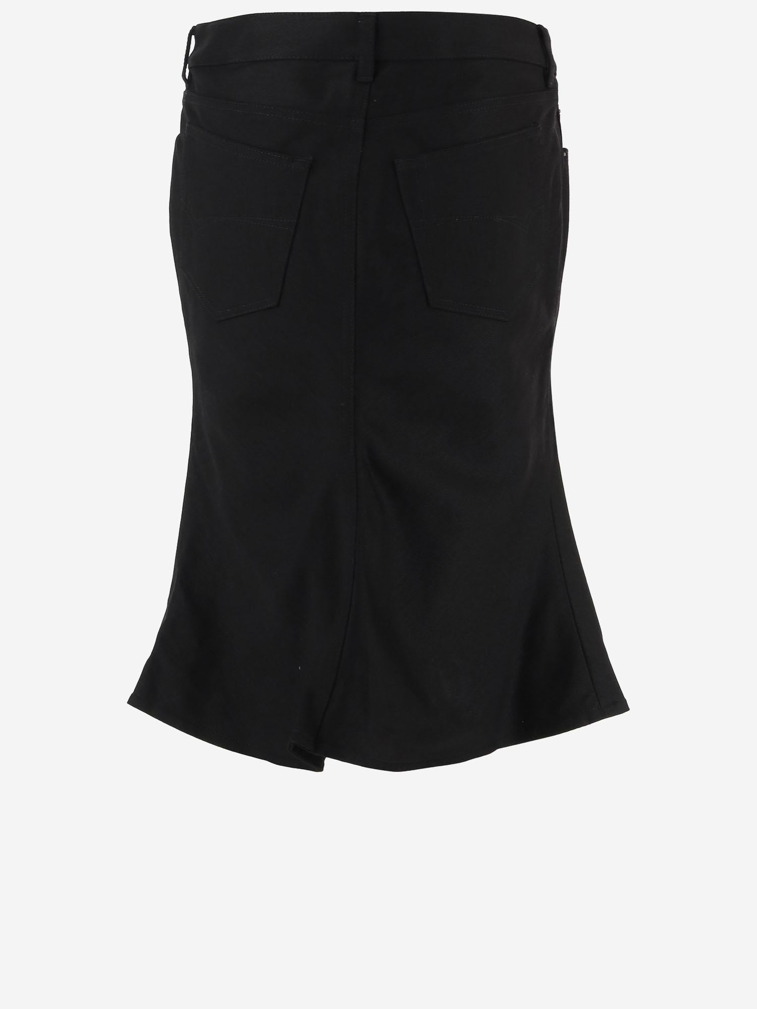GONNA MIDI GODET IN COTONE 852330 TTWA41000 BALENCIAGA 