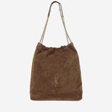 BORSA POCHON JAMIE GRANDE IN PELLE SCAMOSCIATA 828350 1U8P72916 SAINT LAURENT 