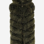 GILET CON CAPPUCCIO IN PELLICCIA SINTETICA TH06 FFX013 UNCOMMON 