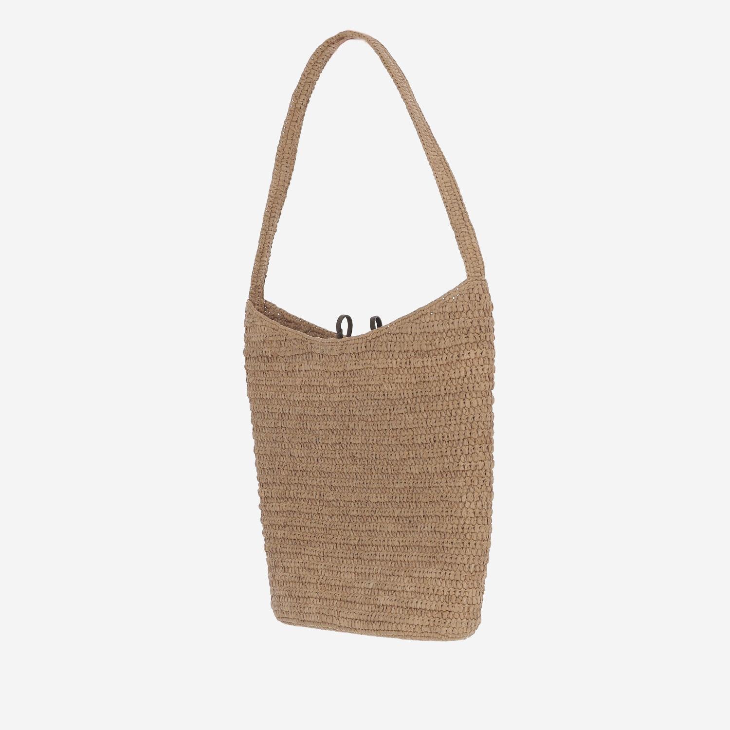BORSA A SPALLA IN RAFIA ALMA W2173W27 TE THE ROW 