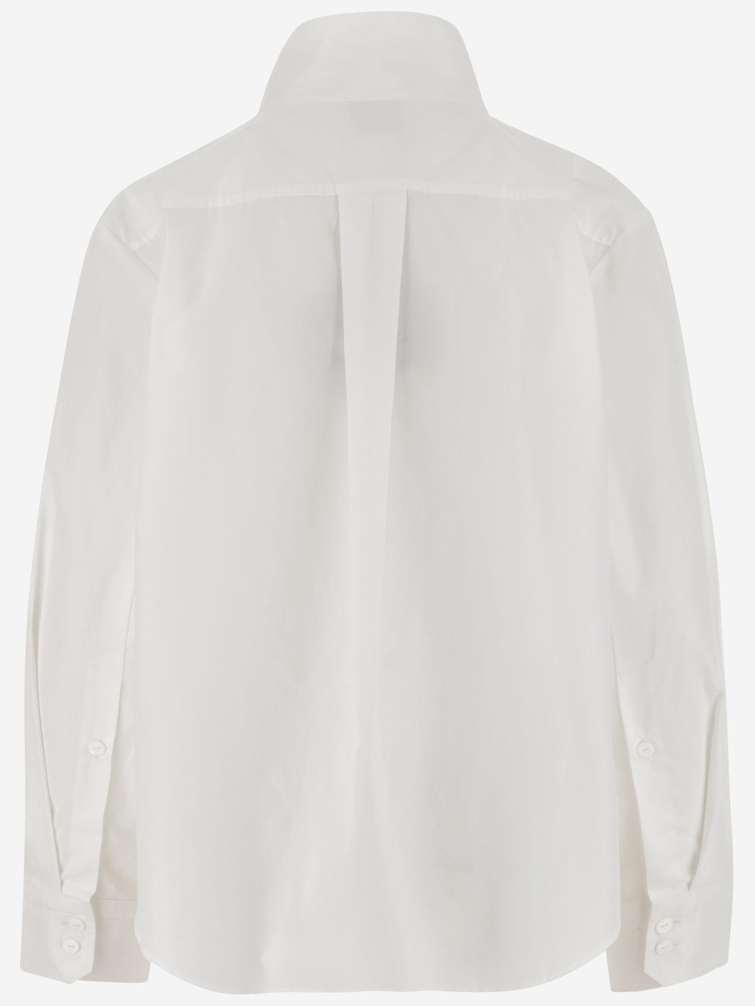 camicia ascot in cotone a collo alto BL045017 001W PATOU 