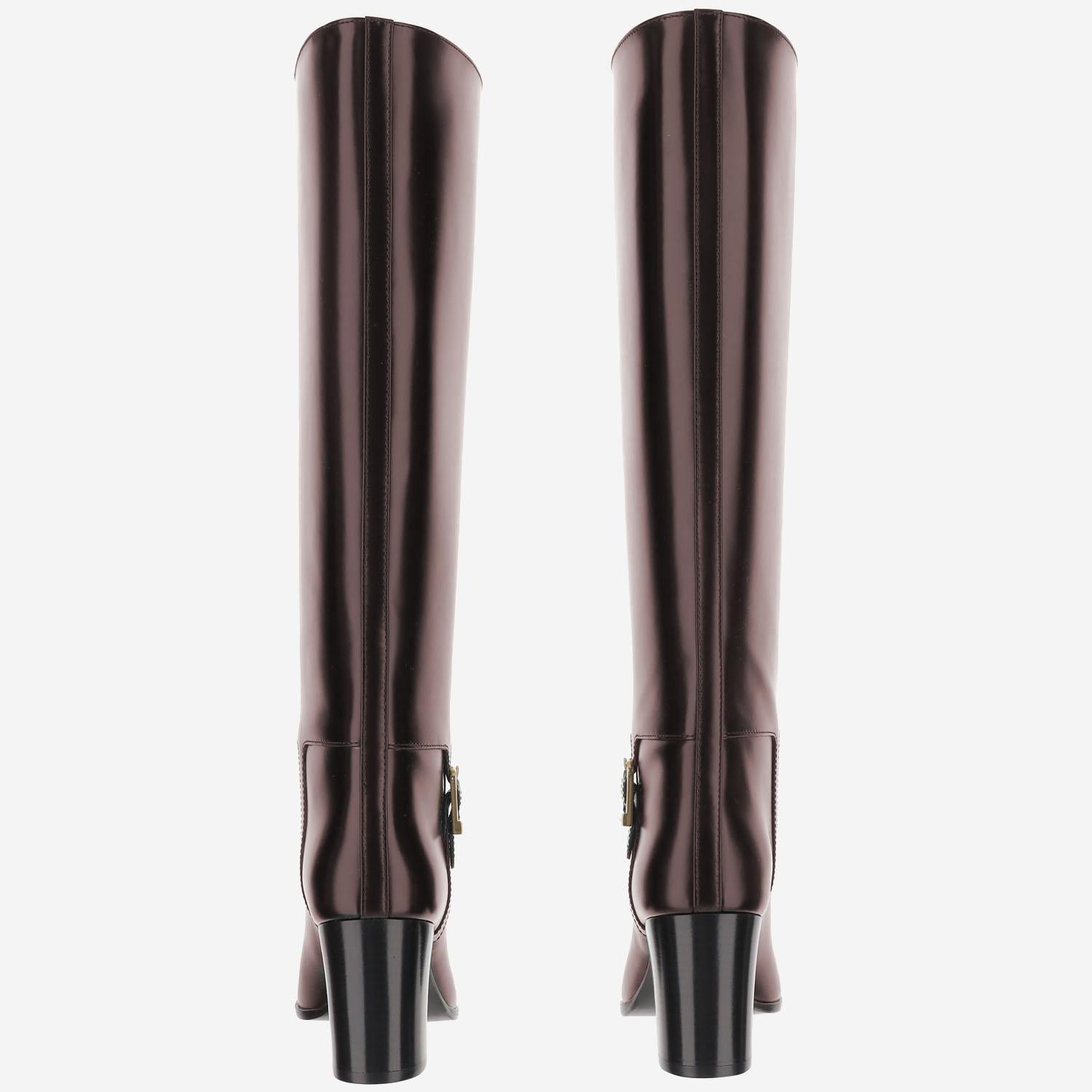 STIVALI JULIA 70 IN PELLE 818207 AAEHR6033 SAINT LAURENT 