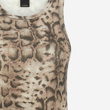 Abito in cotone stretch con motivo animalier 106993 A3DPCZ9 PINKO 