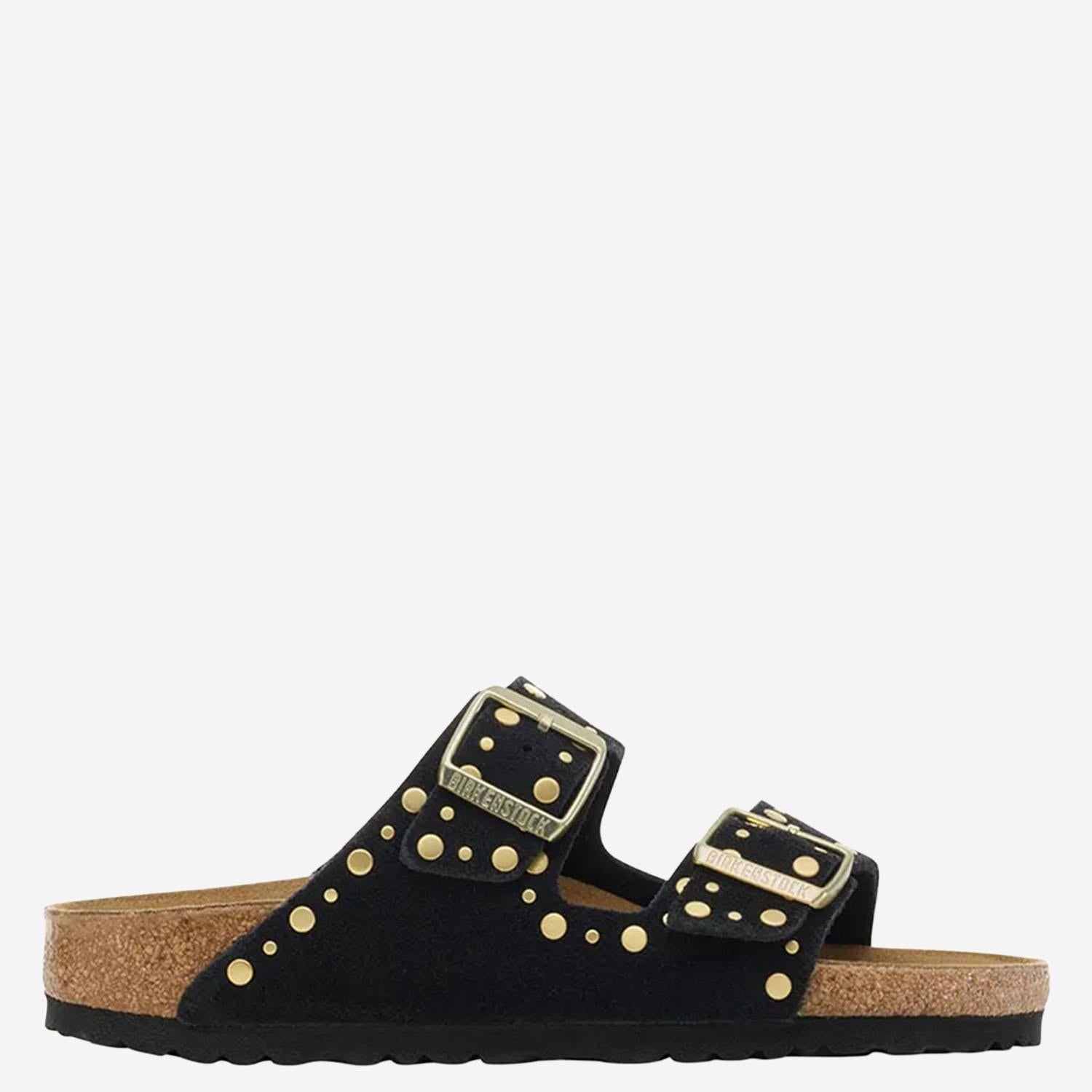 SANDALI ARIZONA Rivet IN SUEDE 1030348 BLACK BIRKENSTOCK 