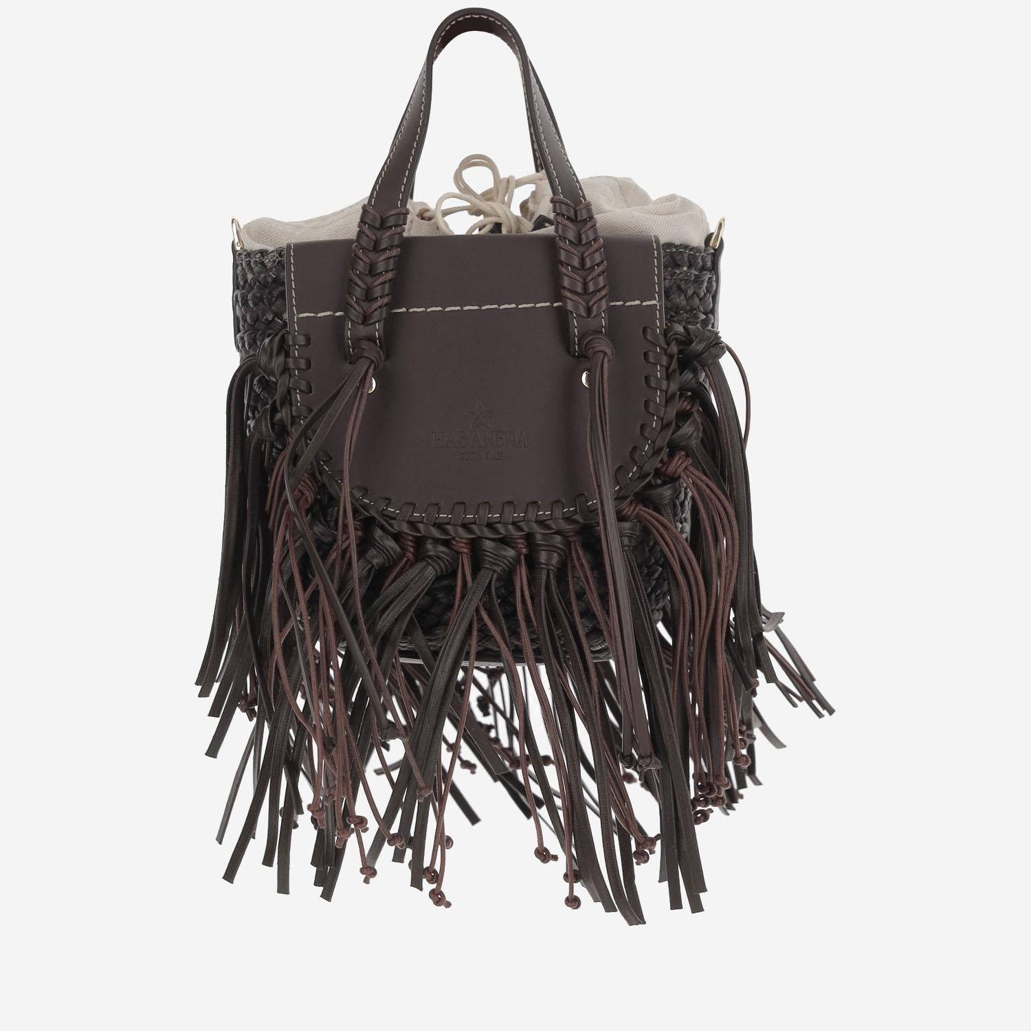 BORSA HABANERA CUOIERIA -  EBANO HABANERAFRINGES EBONY CUBA LAB 