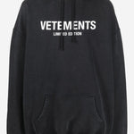FELPA IN MISTO COTONE CON LOGO UE54HD220B BLACK VETEMENTS 
