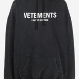 FELPA IN MISTO COTONE CON LOGO UE54HD220B BLACK VETEMENTS 
