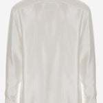 CAMICIA IN PIQUÉ DI SATIN A RIGHE 819096 Y2L919988 SAINT LAURENT 