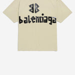 T-SHIRT CON LOGO LETTERING IN COTONE 764235 TSVK19501 BALENCIAGA 